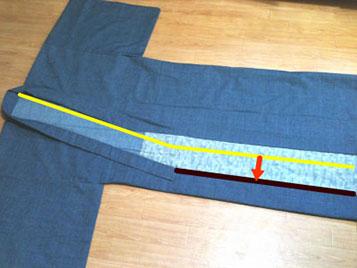 Folding kimono step 5