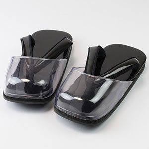 rain zori for men black