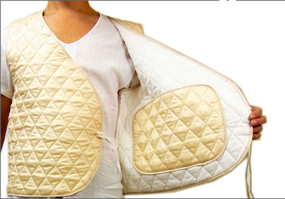 thermal insulation vest half open